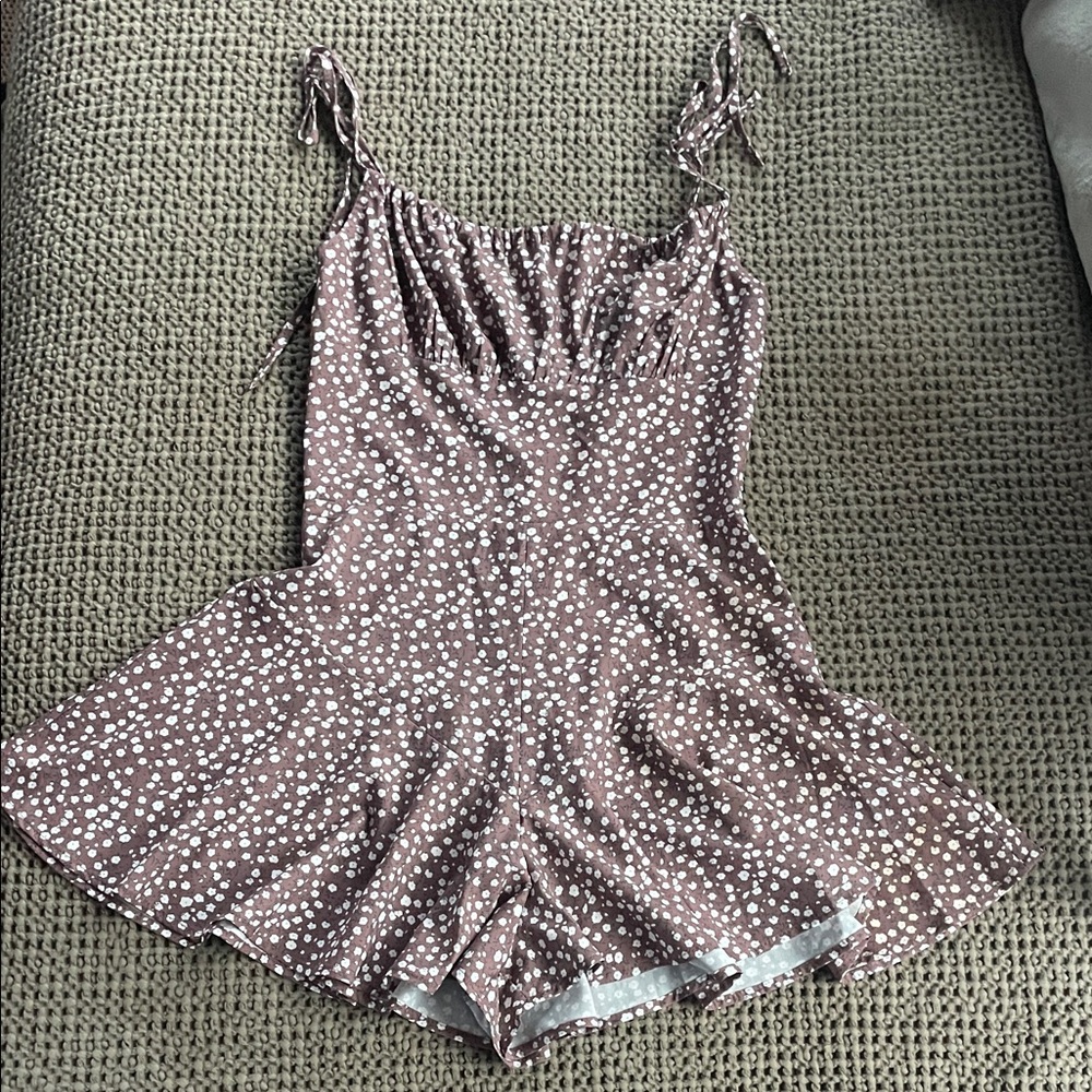 Brown Polka Dot Jumpsuit